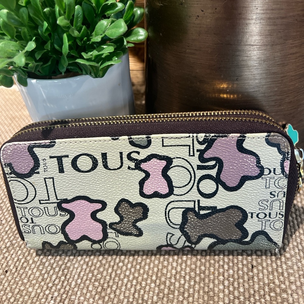 Tous Logo Bear Wallet Double Zip Wallet - Picture 2 of 6